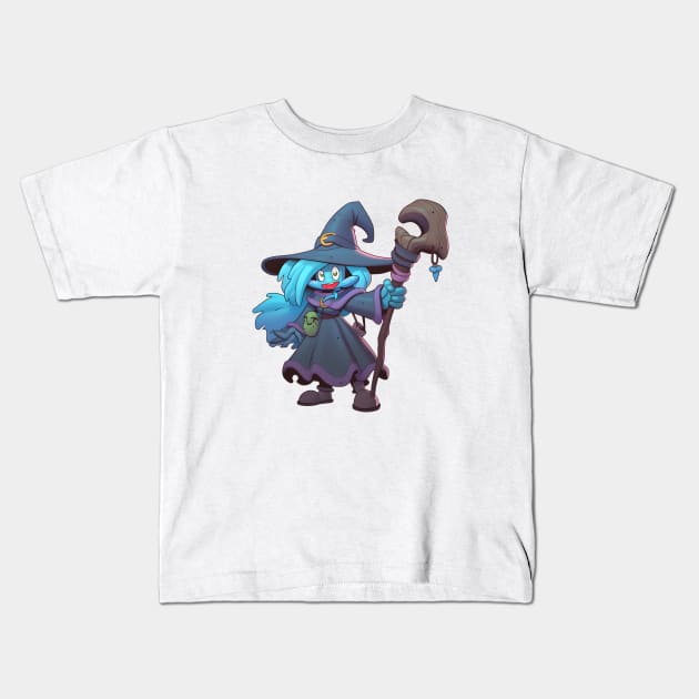 Witch Halloween Tee Kids T-Shirt by ragil_studio